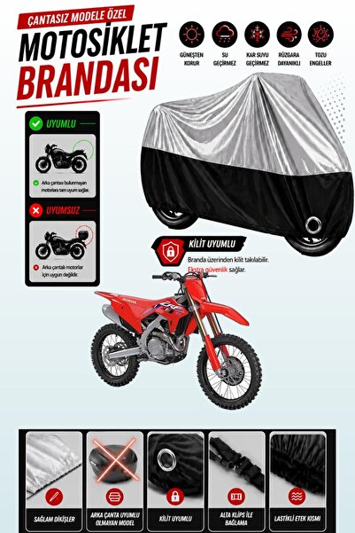 Cemku Twin غطاء محرك متوافق مع هوندا CRF 450 R باللون الرمادي من الأعلى والأس...