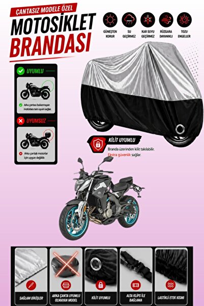 Cemku Twin غطاء محرك متوافق مع CFmoto 650MT باللون الرمادي من الأعلى والأسود ...