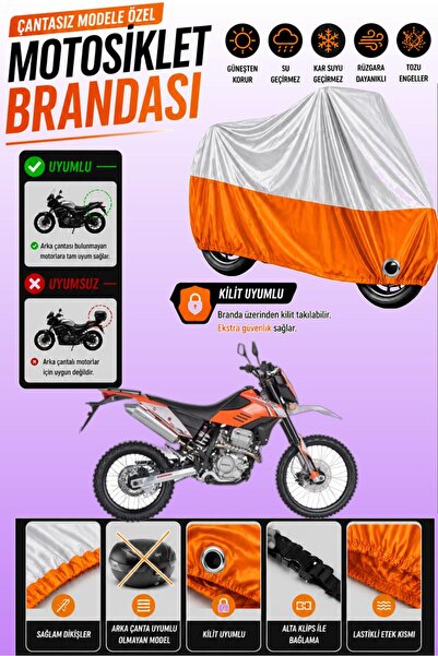Cemku Twin غطاء محرك مونديال X-Treme Enduro باللون الرمادي من الأعلى والبرتقا...