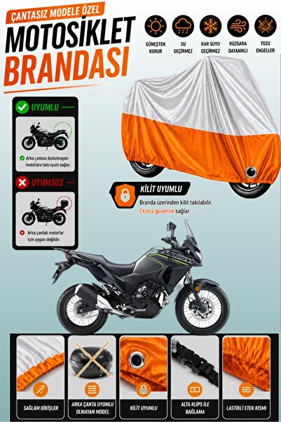 Cemku Twin Top Gray - Bottom Orange Kawasaki Versys X300 Compatible Engine Co...