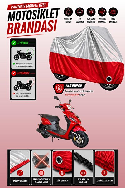 Cemku Twin الغطاء العلوي رمادي - الغطاء السفلي أحمر، غطاء محرك متوافق مع Moto...