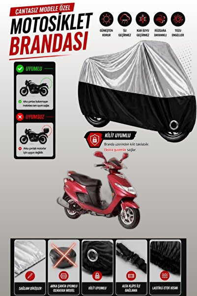Cemku Twin Top Gray - Bottom Black Suzuki an 125 Hk Compatible Engine Cover, ...