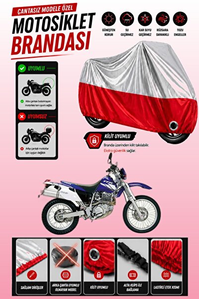 Cemku Twin غطاء محرك متوافق مع ياماها TT 600 E باللون الرمادي من الأعلى والأح...