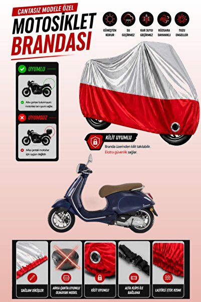 Cemku Twin غطاء محرك متوافق مع Vespa Primavera 150 (الجزء العلوي رمادي - الجز...