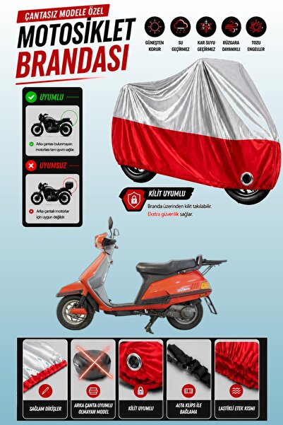 Cemku Twin Top Gray - Bottom Red Yamaha Beluga 125 Compatible Engine Cover, R...