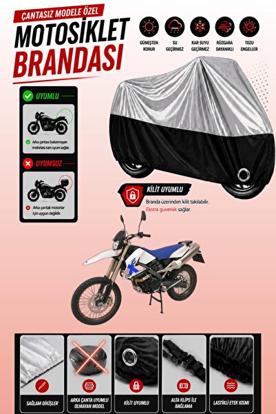 Cemku Twin غطاء محرك علوي رمادي - سفلي أسود متوافق مع BMW G 650 X Challenge، ...