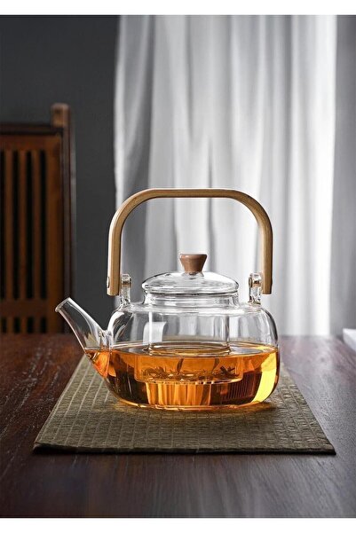 Lumindra Borosilicate Glass Infuser - Bamboo Handle Herb Infuser - Heat Resis...