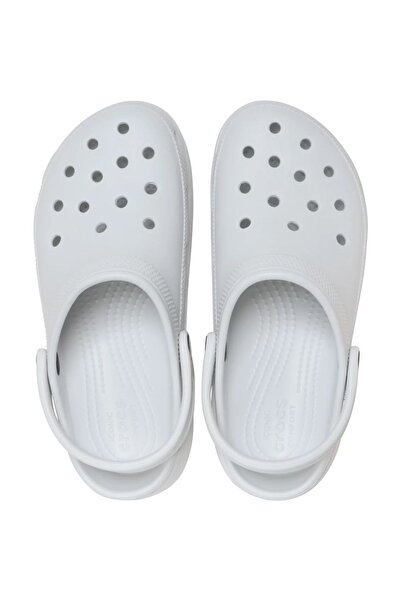 Crocs Sabot clasic cu platformă pentru femei, sandale ușoare și confortabile cu amortizare, Model 206750-1NK Alb