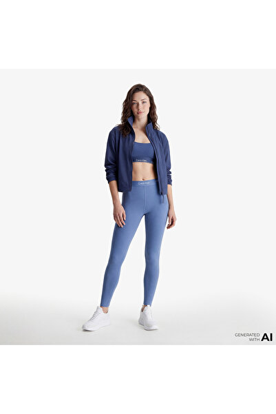 Calvin Klein Modern Sport High Rise 7/8 Kadın Mavi Tayt