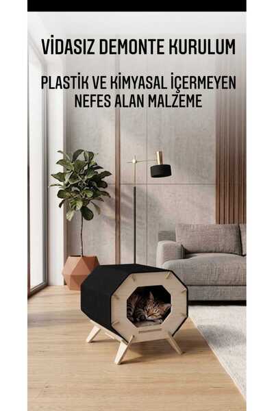 AVİZEM GÜZEL KEDİ EVİ VİDASIZ DEMONTE KURULUM PLASTİK KİMYASAL İÇERMEZ