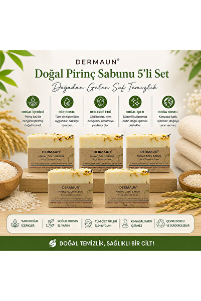 DOĞAL PİRİNÇ SABUNU 5'Lİ AVANTAJ SETİ