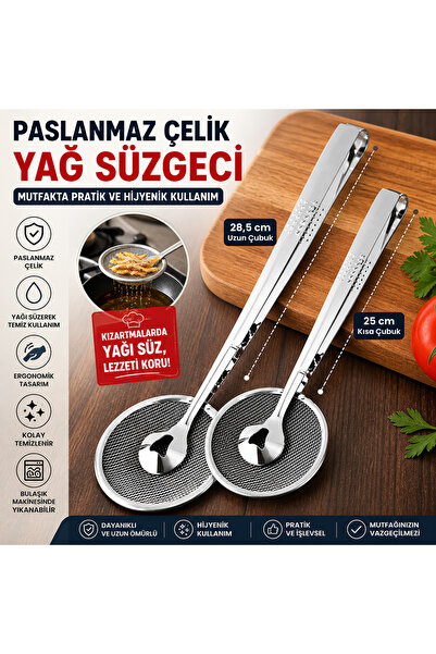 Keskon PASLANMAZ ÇELİK YAĞ SÜZGEÇİ – Dayanıklı, Hijyenik ve Pratik Mutfak Yar...