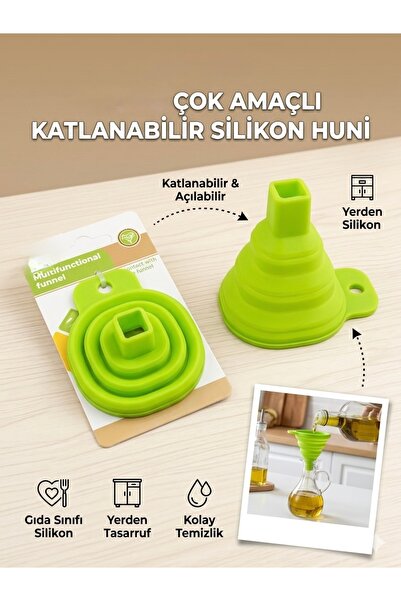 Keskon Multi-Purpose Foldable Silicone Funnel – Practical, Space-Saving, Dura...
