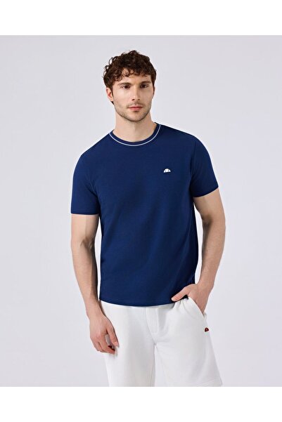 Ellesse Πλεκτό Ανδρικό T-Shirt σε Σκούρο Μπλε 6Sm5058
