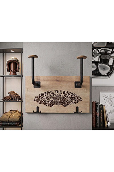 thecavehome motosiklet kask askılığı .-FEEL THE RIDE- duvara monte kask tutamacı