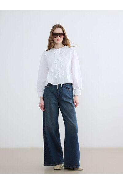LC Waikiki Baby Collar Tie Detail Blouse