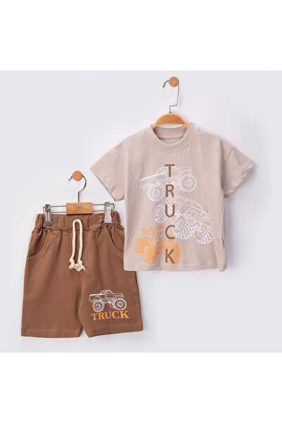 baby flamindo Summer Cotton Patterned Truck Printed Shorts for Boys