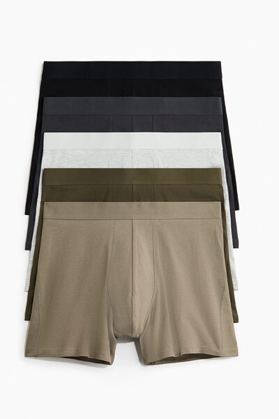 H&M 5'li Normal Paça Boxer Şort Lycra®