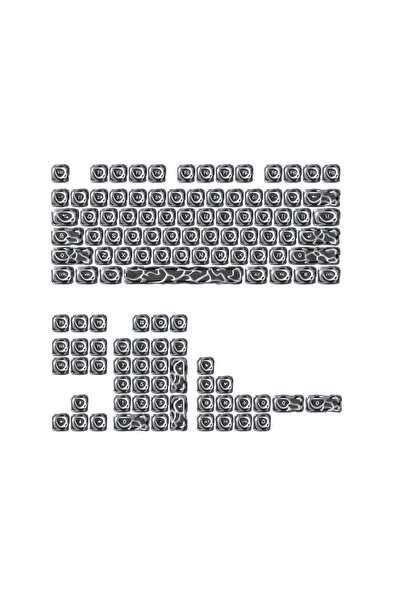 Meyer Gaming XVX Vemom Likit Metalik Tuş Takımı Seti Keycaps (120 Tuş - Gümüş)