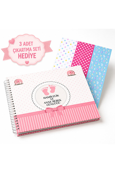POLABOOK Pink Pregnancy and Mother Baby Diary Baby Memory Book 0-1 Year Old A...