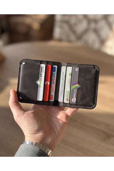BUO Leather Hakiki Deri Erkek Modern Klasik Cüzdan, Nakit Bölmeli, Gerçek Der...