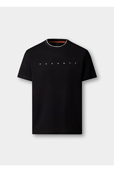 Hackett London Black Pure Cotton Men Premium T-Shirt