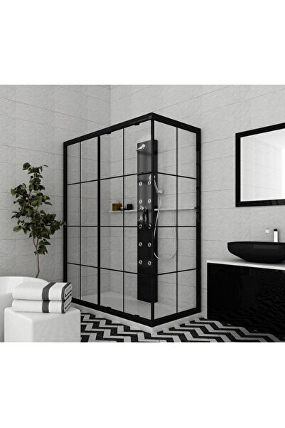 Major Selection Black Strip Adhesive Foil Shower Cabin Glass Frame Decorative...