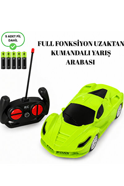 LRS STORE Full Fonksiyon Uzaktan KumandalıYarış Arabası (Piller Dahil) 18 cm ...