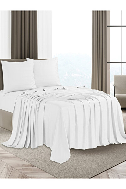 Cannon 4-Piece Bedsheet King Set Sateen Stripe White 100% Cotton T215