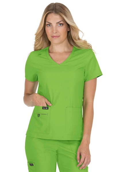KOI Basics Becca Women's Medical Scrub Jacket, Green Tea (Model 373)