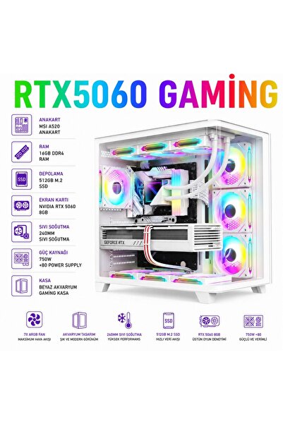 Apphirex Penta W56 Ryzen 7 5700X | 16GB Ram | 512GB M.2 SSD | RTX5060 8GB | S...