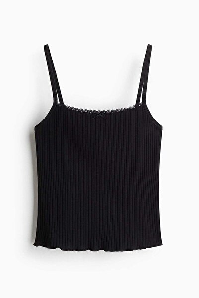H&M Lace-trimmed strappy top