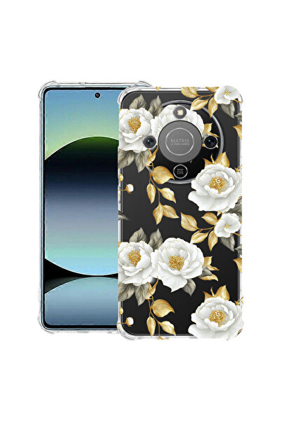 bestcase Husă Antișoc pentru Honor Magic8 Lite, Florală - Camelie Aurie Estet...