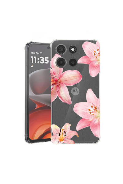 bestcase Husă Antișoc pentru Motorola Moto G86 Power, Floral - Floral - Lotus...