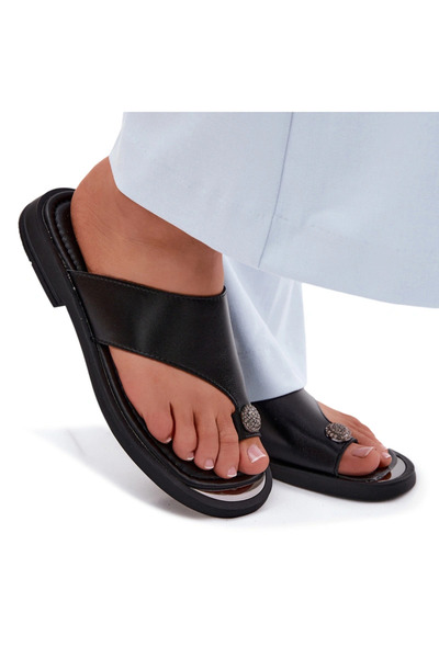 Vinceza Șlapi de damă din piele 62307 Negru 39