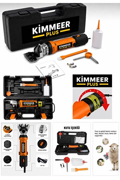 KİMMEER PLUS 200W Elektrikli Metal Şanzımanlı Çelik Bıçaklı Profesyonel Koyun...