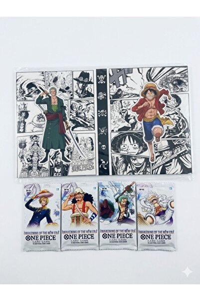 CANTEX TECH One Piece Card Game Booster White Pack 4 Pack of Trading Cards - ...