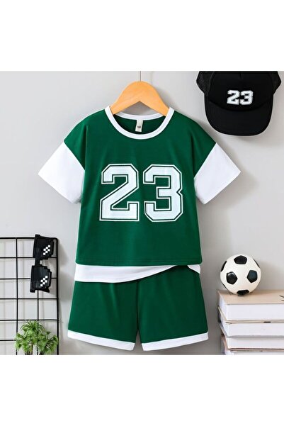 VESTIR BIEN Printed Summer Shorts-T-Shirt Bottom-Top Children's Set Cotton