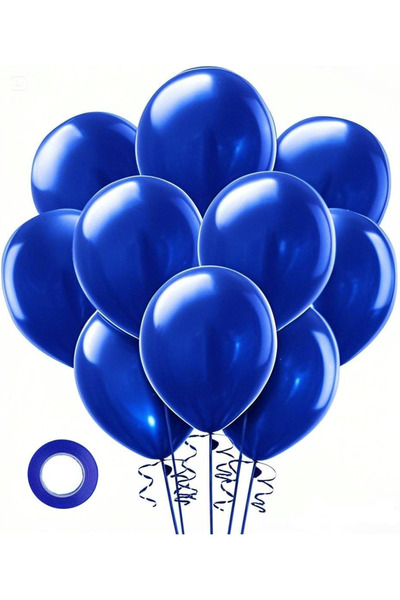 Işıltı Balon Dükkanı 25Pcs Navy Blue Balloons Shiny Party Balloon Graduation,...
