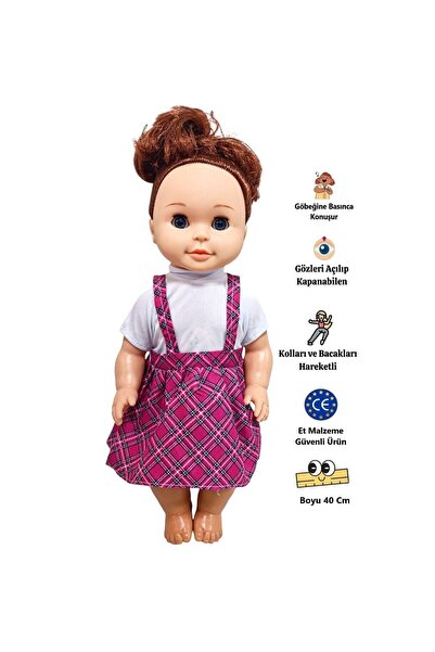 Magicway 44 cm Et Bebek Göbeğine Basınca Konuşan Gözleri Açılıp Kapanabilen O...