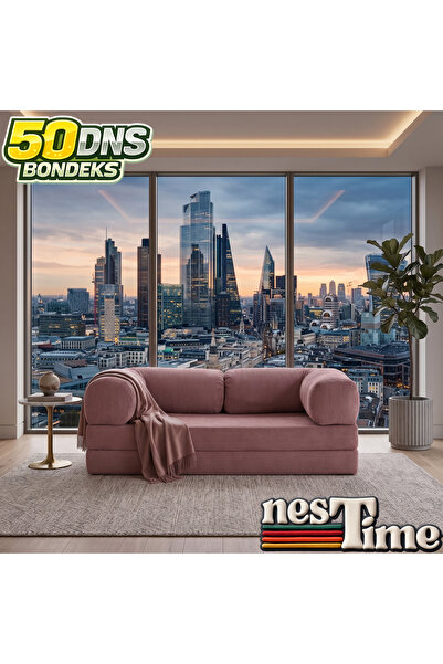 NESTİME 160×80 İKİ Kişilik Koltuk | Yatak Olabilen Tasarım | Çıkarılabilir ve...