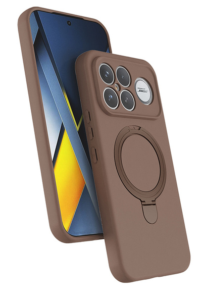 Nezih Case Poco F8 Ultra Uyumlu İçi Kadife Stand Olabilen Halka Yüzüklü Şık K...