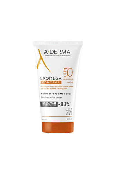 A-DERMA Exomega Control, Emolient, Cremă, Pentru față și corp, SPF 50+, 150 ml
