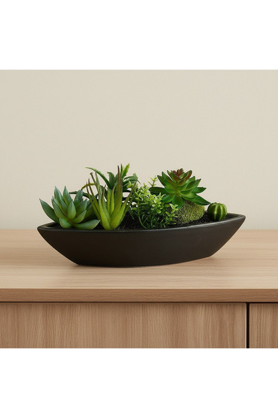 Home Box نباتات صبار صناعية مزروعة في أصيص - 15 سم