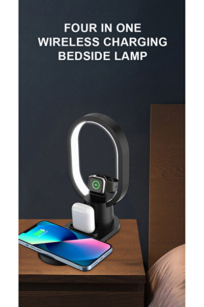 PopZa 4-in-1 Wireless Charging Table Lamp