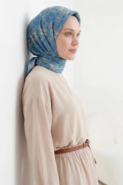 Silk Home Soft Scarf Blue 90X90