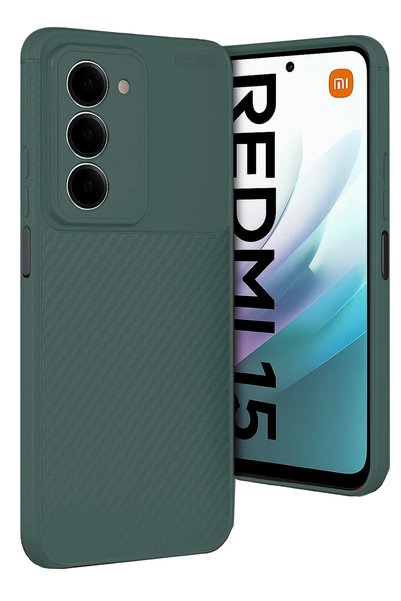 New Face ILKESHOP غطاء كربوني جديد لهاتف Redmi 15 4G مع تركيز تلقائي - (14153...