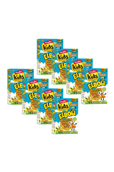 Yayla Kids Kinoalı Sebzeli 3 Renkli Elbow Bakliyat Makarnası 250 g x8