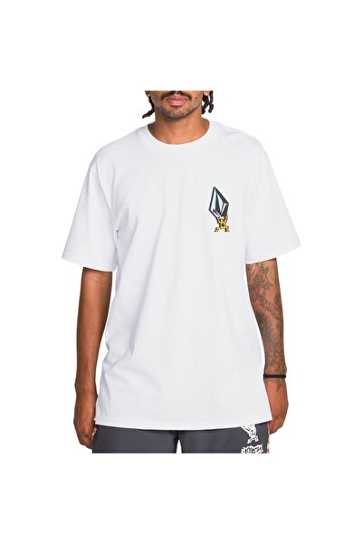 Volcom ΣΤΑΡ ΣΙΛΝΤΣ ΕΞΠΕΡΙΕΝΣΕΝΤΣ Τ-ΣΙΡΤΣ ΛΕΥΚΟ XL