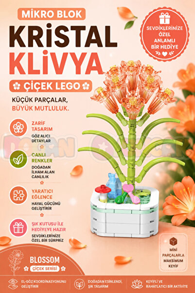 Doğan Oyuncak Dünyası Micro Block Crystal Klivya Flower Lego - Lego Sets Mini...
